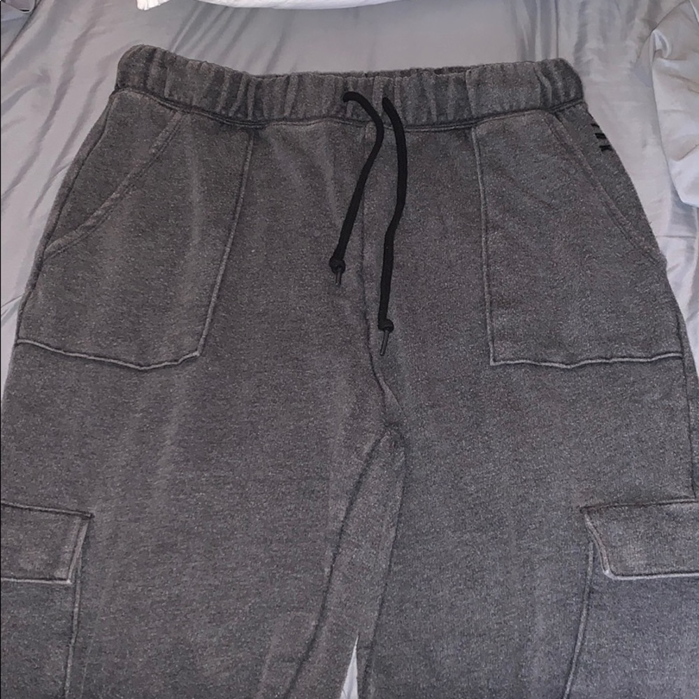 Grey PINK sweat pants L